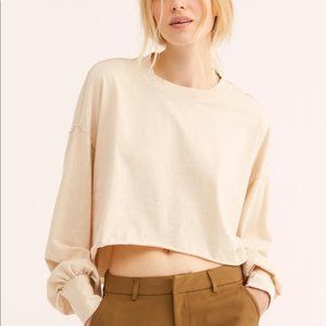 LAST ONE Free People Denver Long Sleeve L Sand NWT LAST ONE
